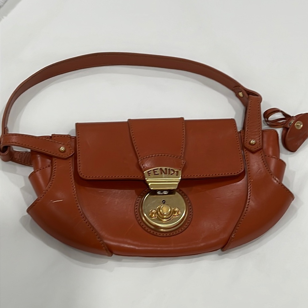 Fendi brown leather bag